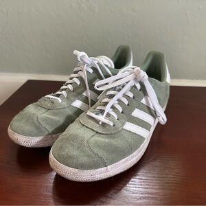 adidas Originals Women's Gazelle Shoes - Women’s Size 7 - Dark Green/White/White